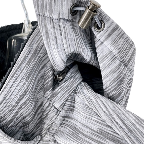 Women's Free Country Freeform II Super Softshell Jacket Medium Gray White Hooded - Picture 5 of 13